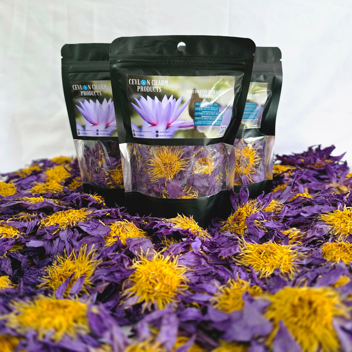 Blue lotus herbal tea is a fragrant, calming tea made from the dried petals and stamens of the blue lotus flower (Nymphaea caerulea). Known for its mild sedative and mood-enhancing properties, it has been used in traditional medicine for relaxation, stress relief, and even mild euphoria. The tea has a delicate floral flavor with earthy undertones and is often enjoyed as a natural way to unwind, meditate, or enhance spiritual practices.