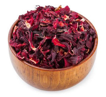 Ingrédient naturel à base de fleurs d'hibiscus séchées pour le thé, les smoothies et les cocktails