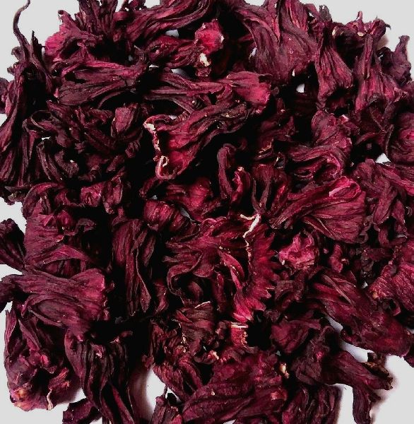 Ingrédient naturel à base de fleurs d'hibiscus séchées pour le thé, les smoothies et les cocktails