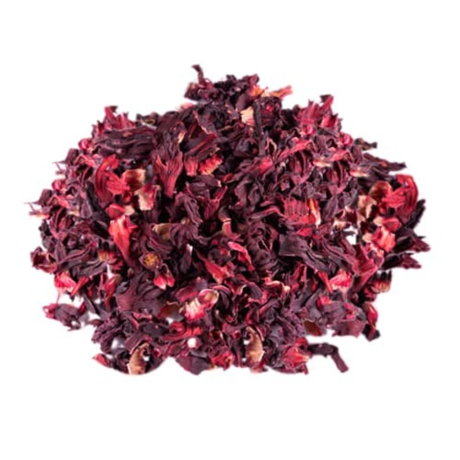 Ingrédient naturel à base de fleurs d'hibiscus séchées pour le thé, les smoothies et les cocktails